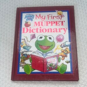 My First Muppet Dictionary - Kermit Green Hardcover Kids Book (Official)
